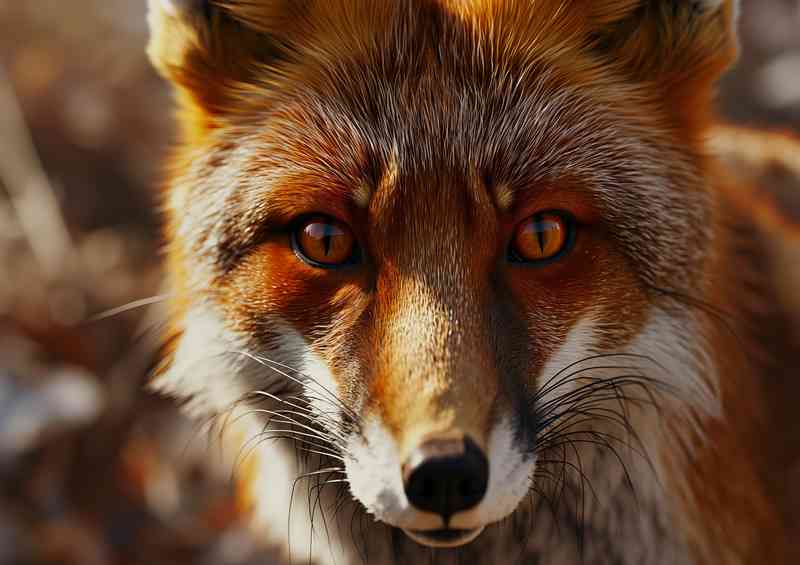 Foxs face is drawn with the eyes looking at the camera | Canvas