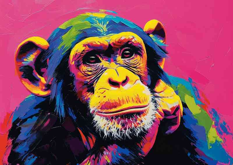 Funny monkey abstract style | Poster