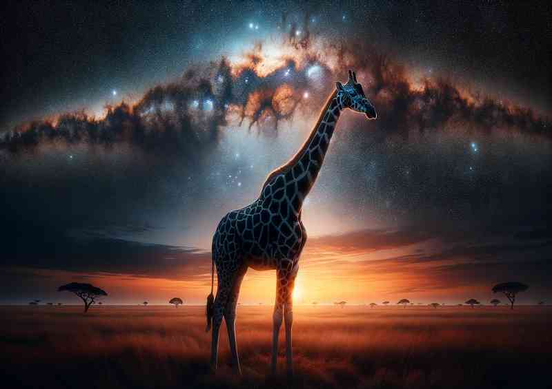 Giraffe its spots a pattern of swirling galaxies | Poster