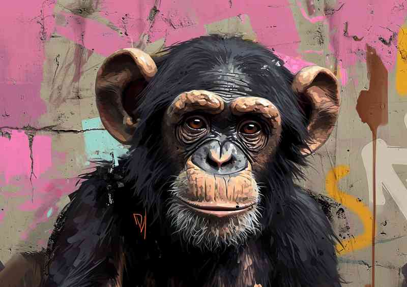 Graffiti street Monkey | Poster