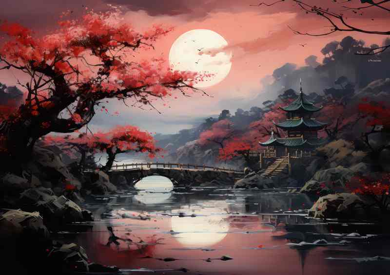 Bridges to Beauty Where Cherry Meets Lake | Canvas