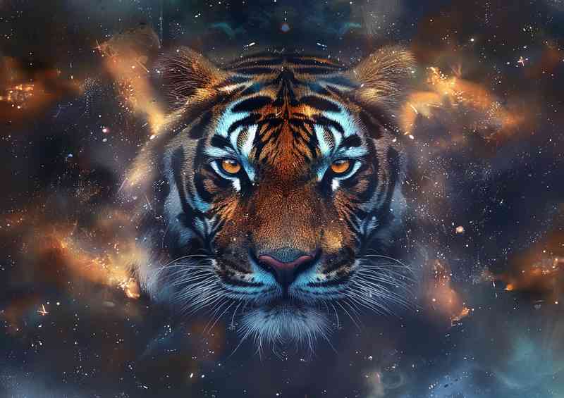 Lions face in the nebula skys | Canvas