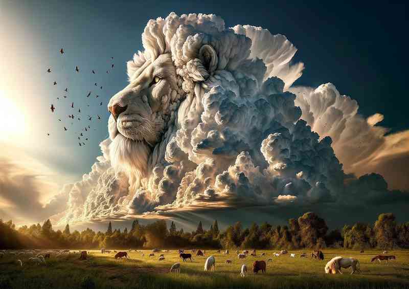 Shape of a majestic lion in the sky | Di-Bond
