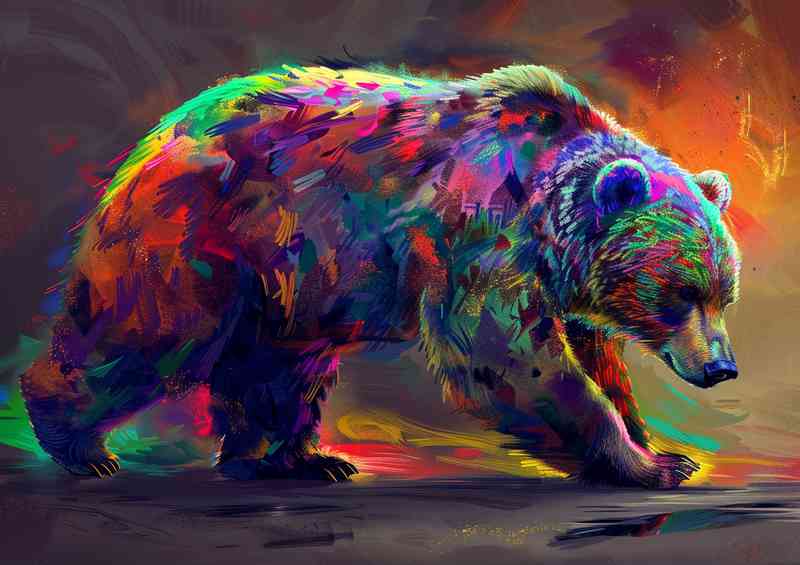 The Bear with many different colours | Di-Bond