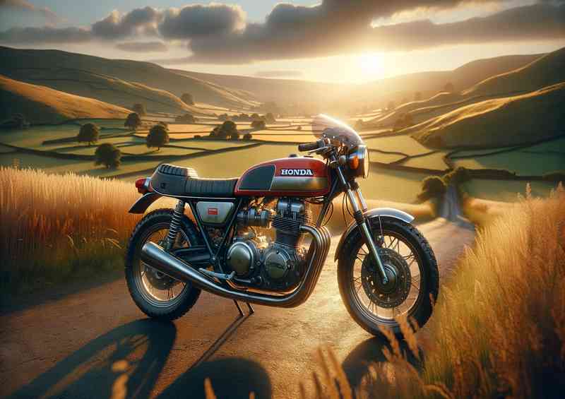 Honda 2 stroke motorcycle from the 1980s | Metal Poster