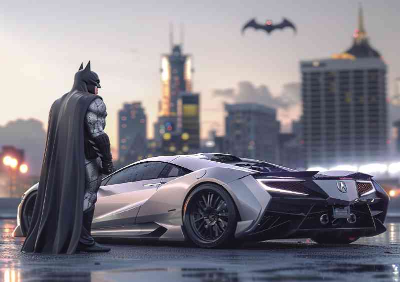 Batman standing next to his new Concept car | Canvas