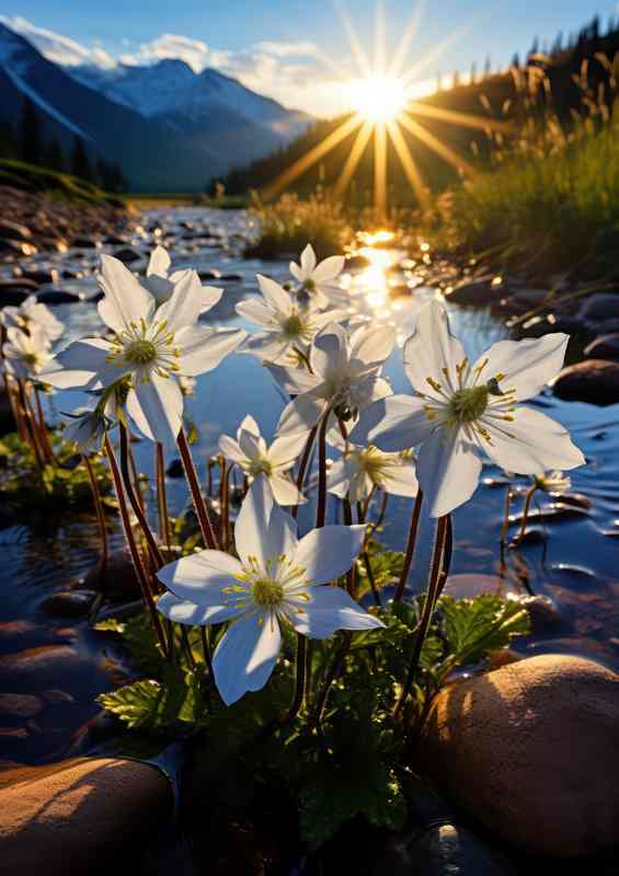 Wild Columbine Sunrise Canvas