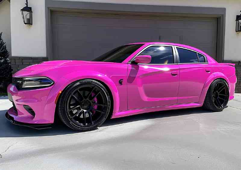 Dodge charger hellcat pink candy paint color | Poster
