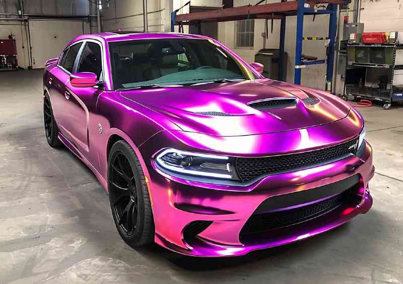 Dodge charger srt hellcat magenta color car | Di-Bond