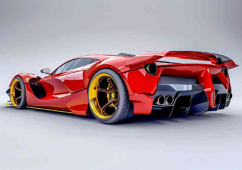 Ferrari f829 supercar concept large rear wing | Metal Poster
