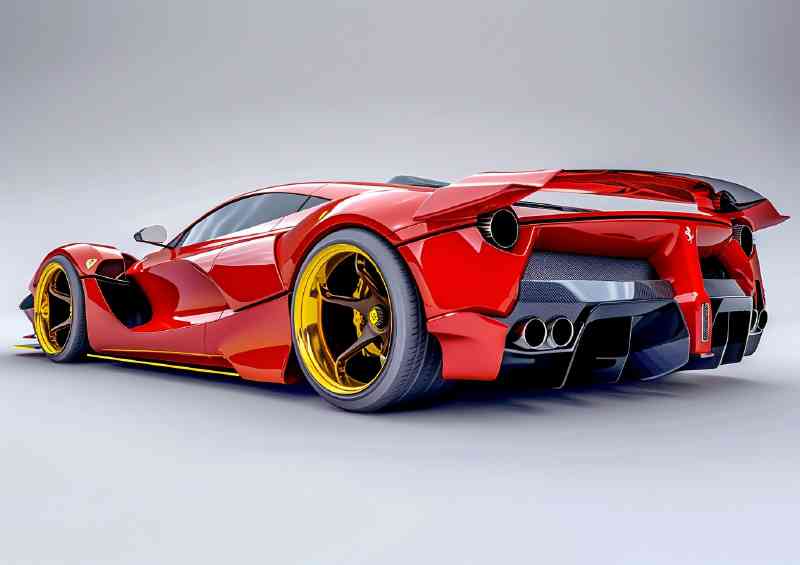 Ferrari f829 supercar concept large rear wing | Poster