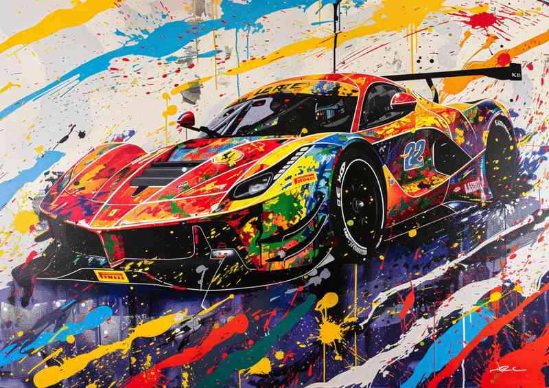 Graffiti painting of the La Ferrari | Canvas