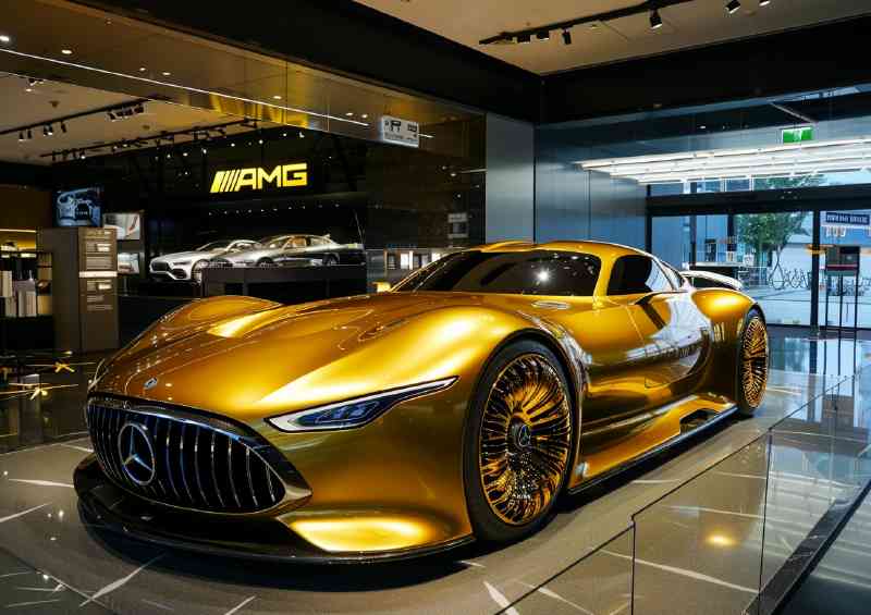 Mercedes Style Golden AMG futuristic | Poster