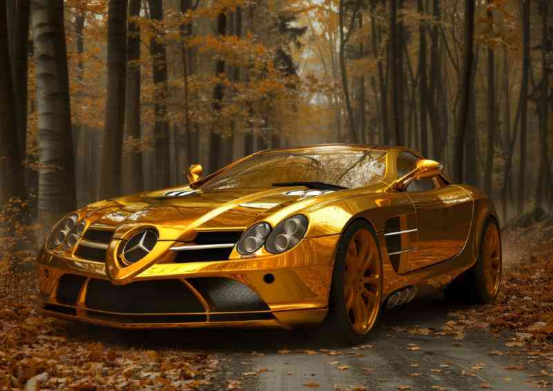 Mercedes VECTOR 63 concept in the woods | Metal Poster