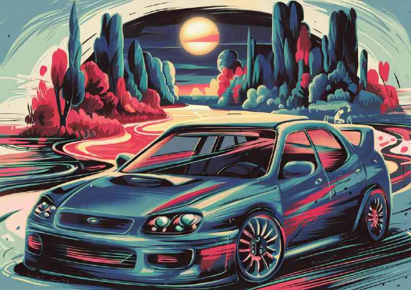 Old school WRX impreza | Metal Poster