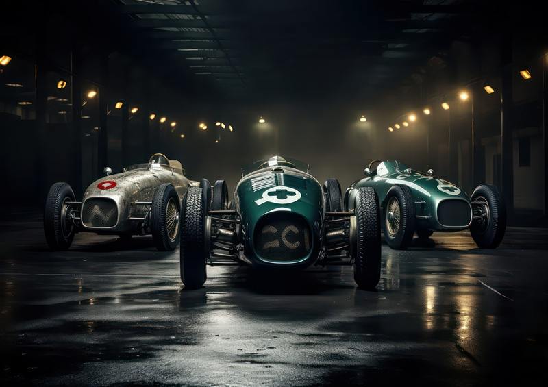 Old school racing cars | Canvas