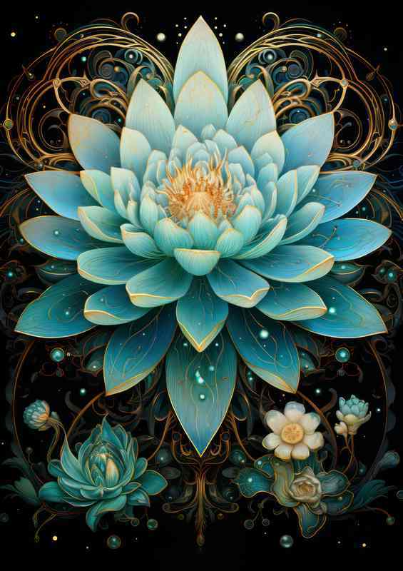 nice blue flower in full bloom | Canvas