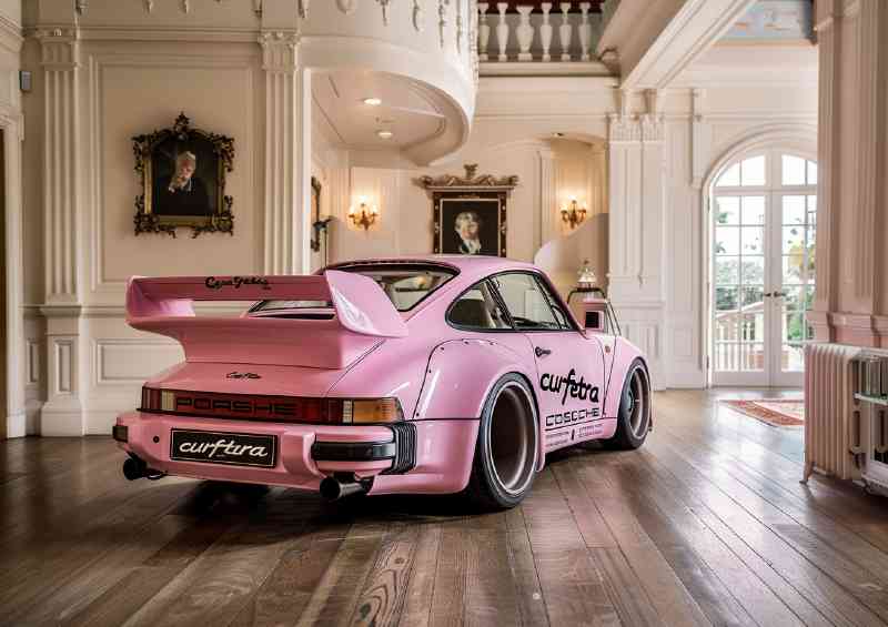 Rear pink widebody Porsche | Canvas