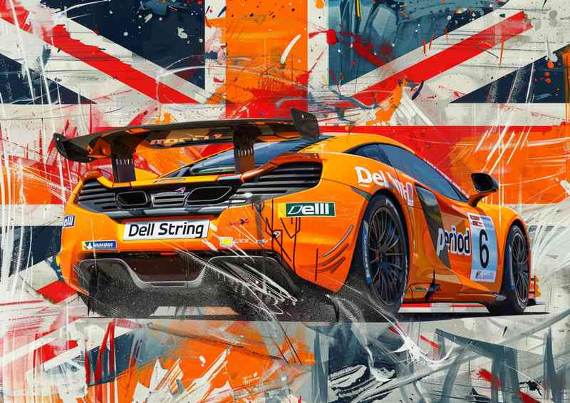 The orange McLaren car painted style | Canvas