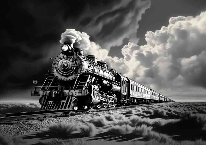 Stram Train in black and white | Poster