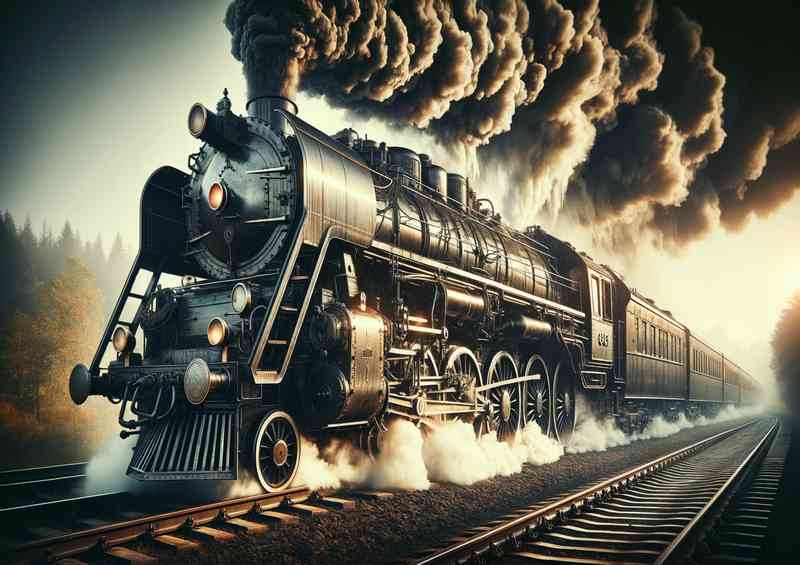Vintage Locomotive Steam Power Majesty | Di-Bond