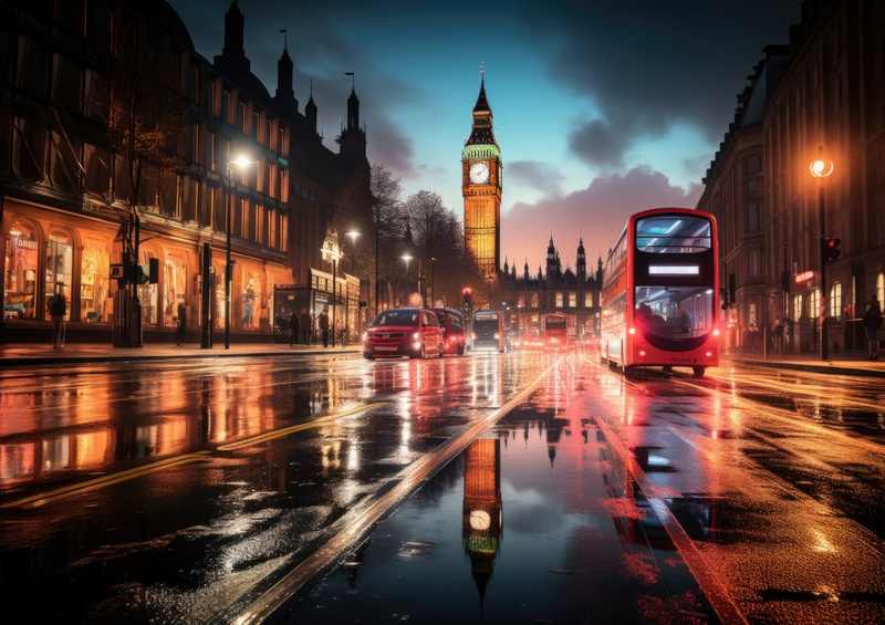 Big ben and the london buss | Di-Bond