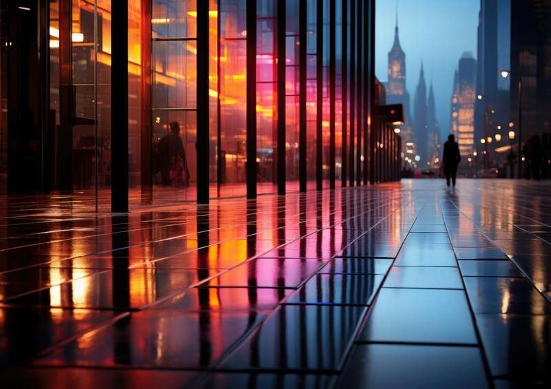 Neon art of a minimalist city | Di-Bond