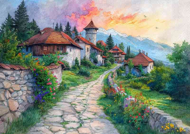 Art Nouveau painting village in Romania | Di-Bond