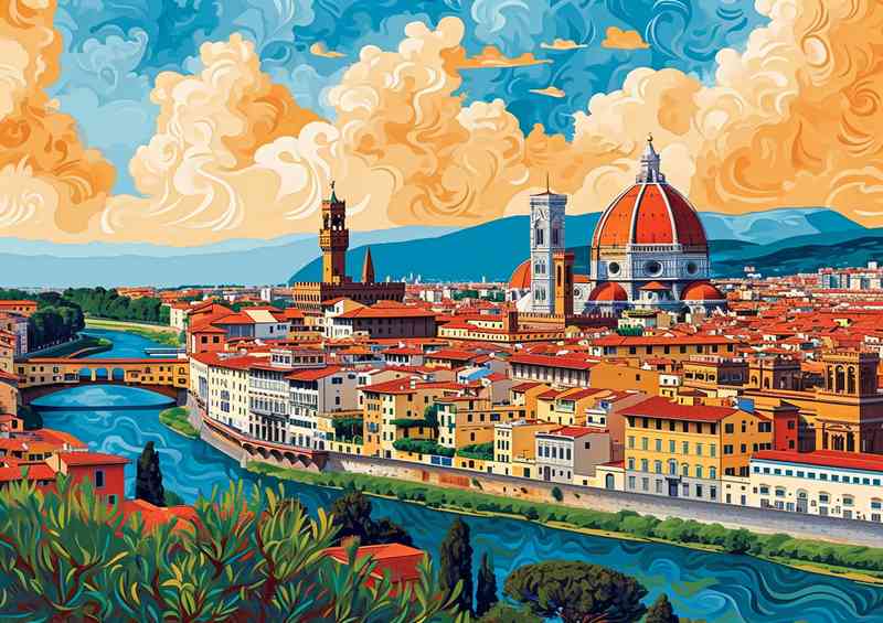 Artistic painting style of Florance Italy | Di-Bond