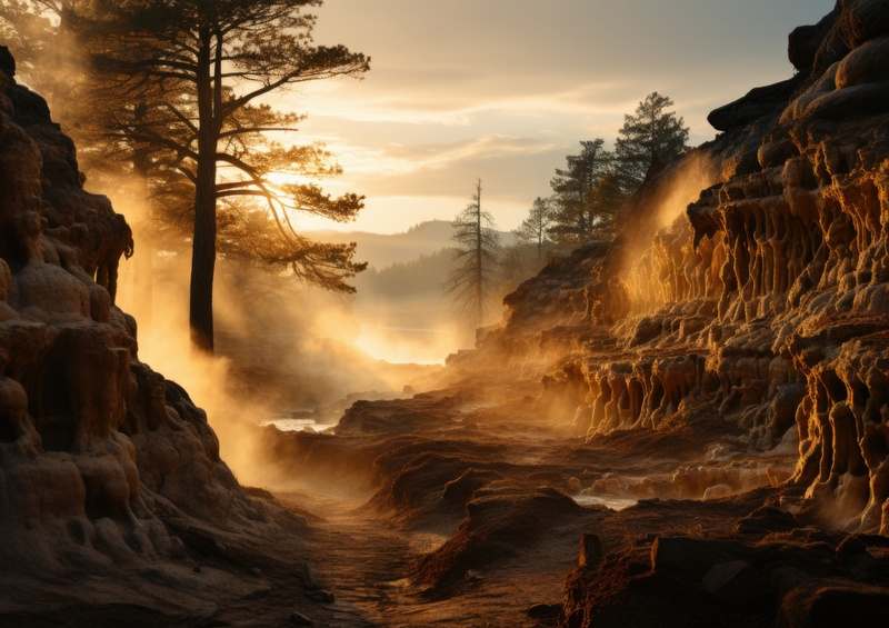 Yellowstone during the day | Metal Poster