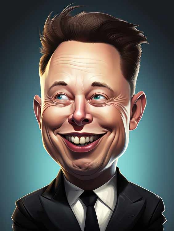 Elon musk cartoon style | Canvas