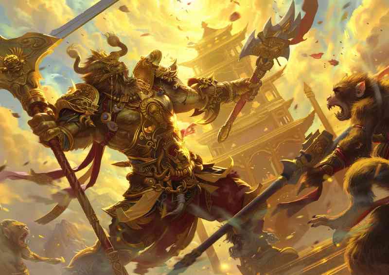 Anthropomorphic yellow in battle mode | Poster