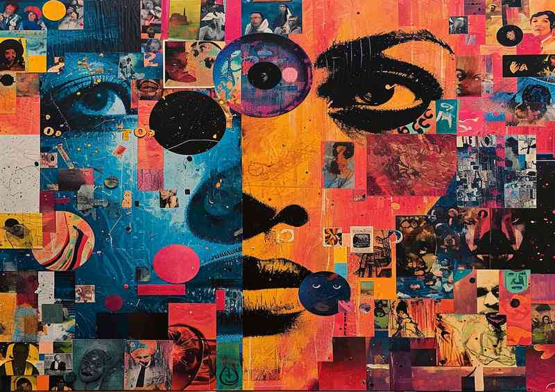 A nice mixed art collage lady | Poster