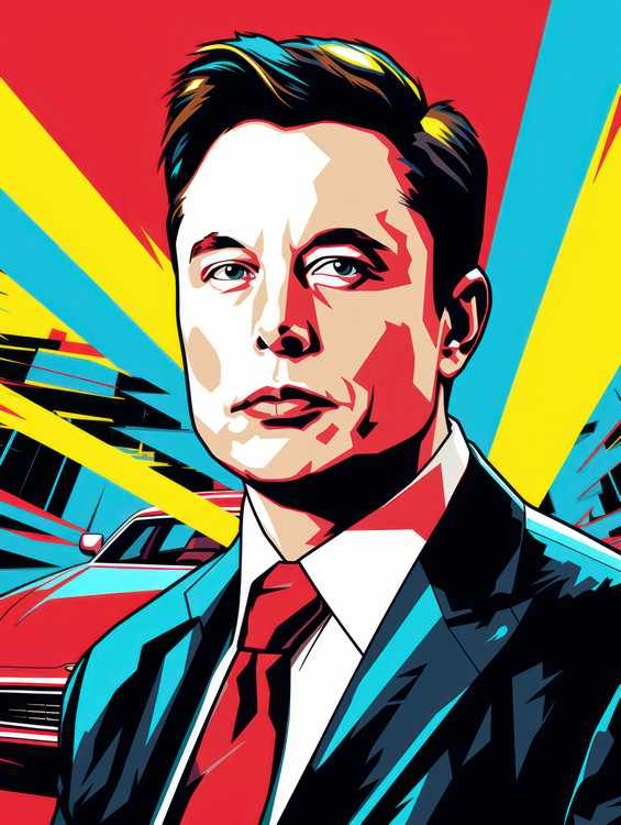 Elon musk pop art | Canvas