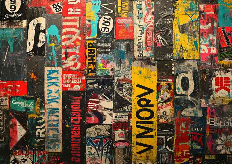 Collage of mixed media varoius art | Poster