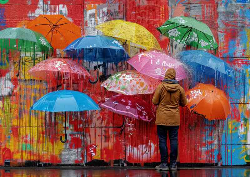 Graffiti artist works with watered down walls | Poster
