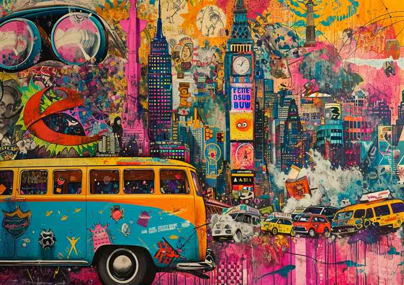 London street art with mixed media | Canvas