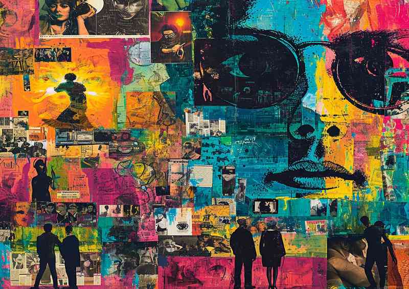 Mixed collage of people street art | Di-Bond
