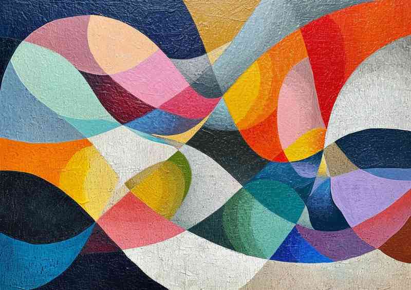 Painted abstract style shapes and swirls | Poster