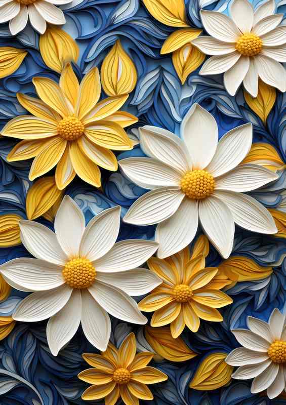 wirling Petals Floral Abstracts Unleashed | Poster