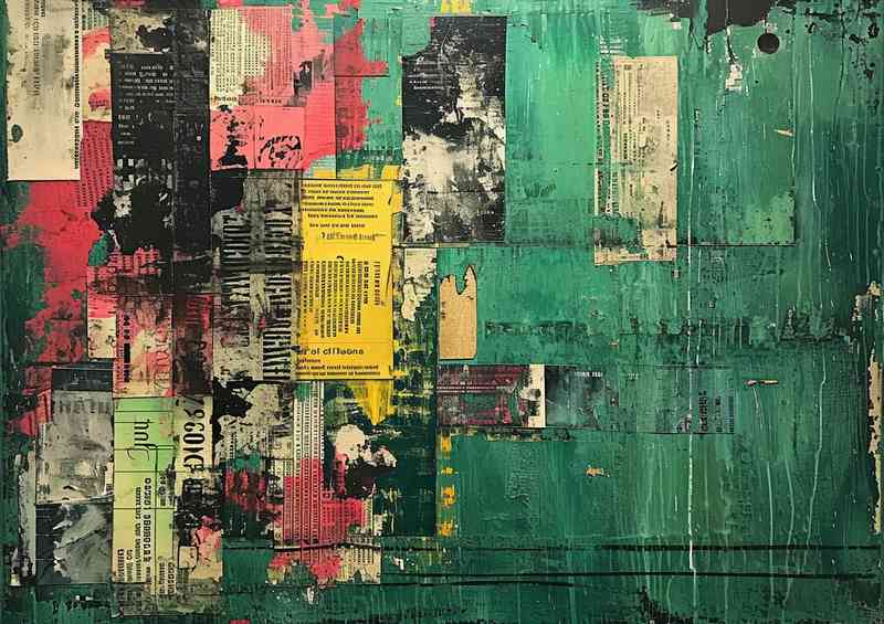 Shabby green canvas with a lot of text | Canvas