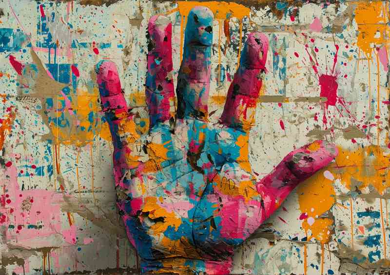 The hand of graffiti on a wall | Poster