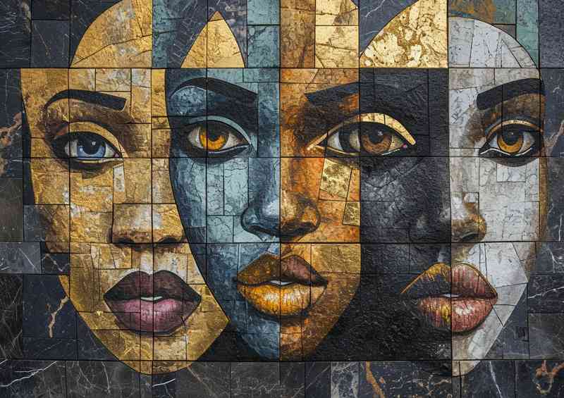The three ladys in a abstract form | Di-Bond