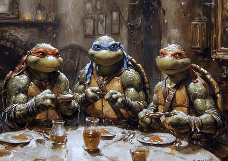 Turtles posing for a photo | Canvas