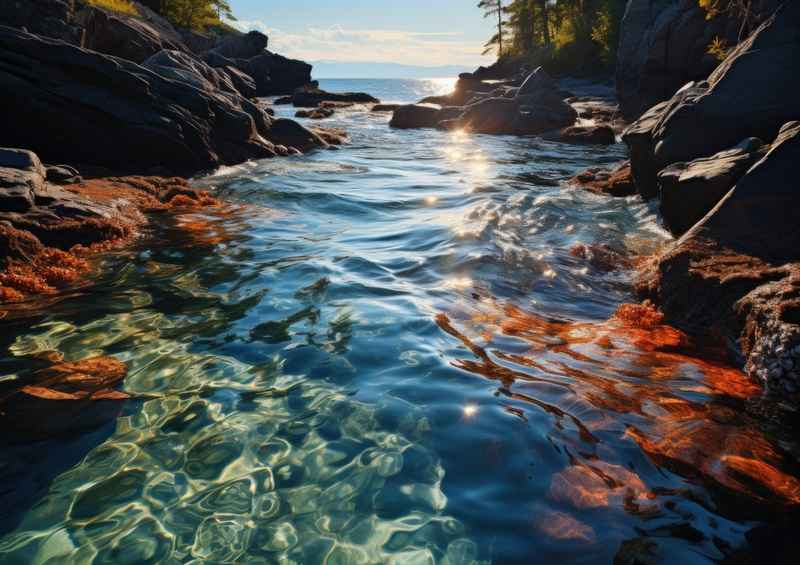 Ocean tide coming in to the lakes | Poster