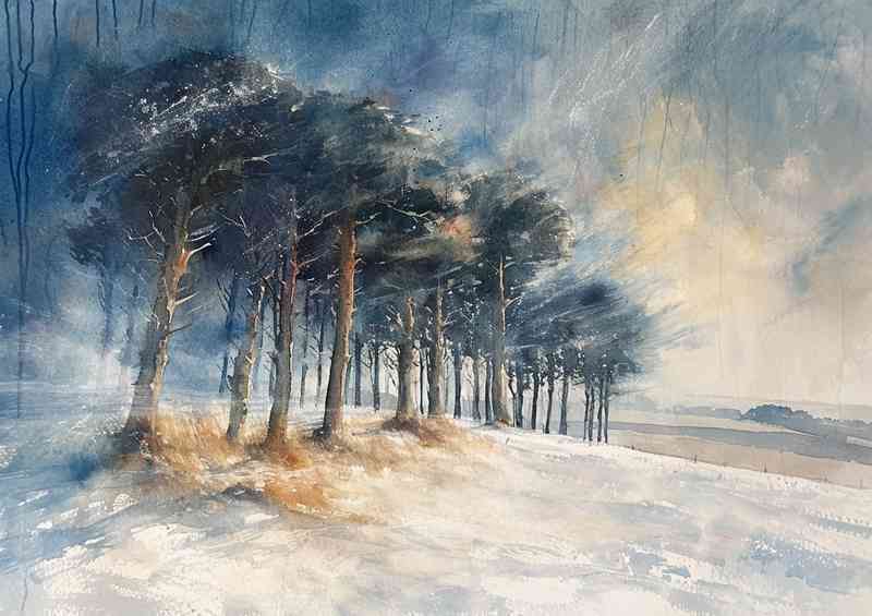 Winter snow in the woods | Canvas