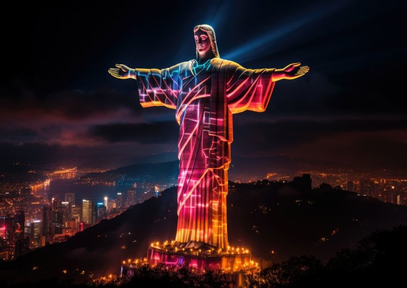 Amazing Christ of Redeema | Metal Poster