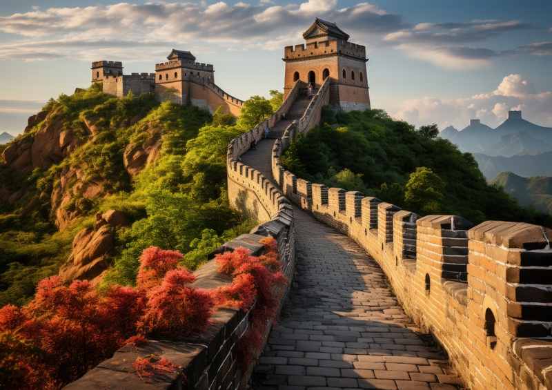 Autumn colours on the Great Wall Of China | Poster