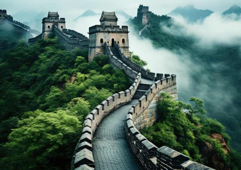 Great Wall of China nice clean lines | Poster