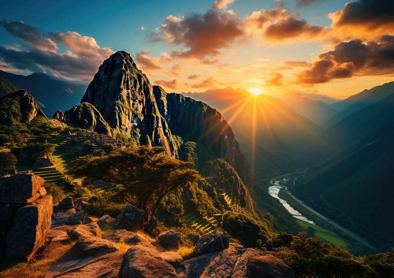 Machu Picchu in vibrant colours | Di-Bond